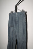 cotton chambray denim pants with big pocket