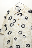 80's Pierre Cardin - silk abstract patterned pullover shirt