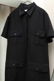 90-00's Ballantyne - linen/viscose front-open dress