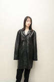 c90s ANDREW MARC - leather minimal coat