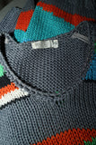80's ENRICO OCVERI - cotton multi color knit jumper