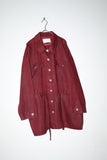 90's US label - linen jacket in dark scarlet