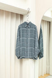 00's Claiborne - silk plaid shirt