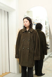 80's Max Mara - seamless shoulder, hip length double coat