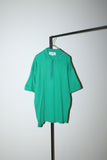 80s CASTELBAJAC - cotton knit-polo in vivid green