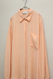 c90's European label - silk minimal blouse in baby pink
