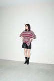80s I BLUES by Max Mara - cotton fat-stripe dolman sleeve shirt