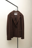 80-90's Max Mara - angora mixed wool stripe jacket