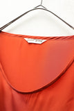 80's European label - silk pullover blouse in vermilion orange