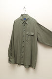 00's German label - one pocket rayon shirt