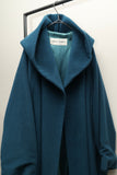 80’s ALBERTA FERRETTI - tropical wool buttonless hooded coat