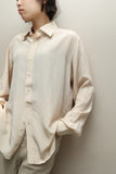 c80's European vintage - silk stripe dress shirt