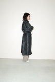 80s–90s European label - leather military essence long coat