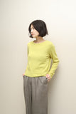 c2000's UK label - lime yellow cashmere knit sweater