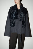c2000's German label - faux fur attached deformed jacket
