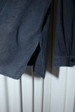 c90's Scandinavian label - silk/linen/cotton zip-accent shirt-jacket