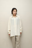 80-90's Italian label - silk minimal dress shirt