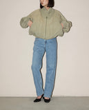 80's European label - cotton wide balance flight jacket