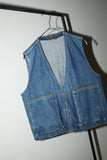 80s ARMANI JEANS - hunting detail denim vest