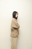 80's German label - linen/rayon constructive jacket