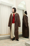 c90's German label - shearling maxi coat