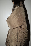 c2000's Max Mara - metallic color, buttonless front down coat