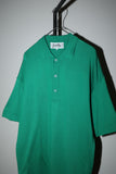 80s CASTELBAJAC - cotton knit-polo in vivid green