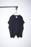 90s–00s European label - rayon stripe v-neck blouse