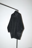 c90's European label - shaggy faux-fur wide silhouette coat