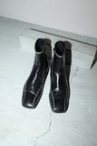 PRADA - square toe side-zip boots