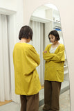 80's European label - kimono essence collarless jacket