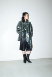 80s SPORTMAX -metallic deformed geometric pattern shirt