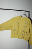 80-90's European label - ramie/cotton constructive riders essence jacket