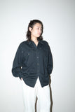 90s European label - cotton shirt with flap pocket