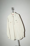 80-90's DIESEL - corduroy half-zip work shirt in ivory