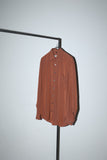 c90's European label -rayon glossy shirt in dusty orange
