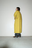 80-90's German label - cotton/poly padded hi-neck coat in yellow