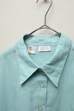 c90's German label - ramie/cotton oversized shirt in pastel blue