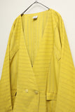 80's European label - kimono essence collarless jacket