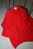 80s French label - rayon pullover shirt-top