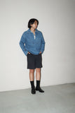 c80's denim fisherman smock