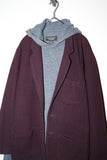 80's Lee Cooper - wool 2B jacket in burgundy