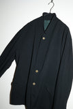 80s MOMENTO DUE (MARITHÉ + FRANCOIS GIRBAUD by Allegri) - 2-way neck wool gabardine  tailored jacket -era 1980’s