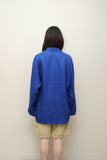 80's PENNYBLACK by Max Mara - linen kimono essence jacket in vivid blue