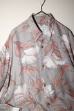 80's LE GARAGE - rayon abstract drawing shirt