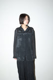 1990-2000s JIL SANDER - rayon semi sheer shirt-jacket with 4 pockets