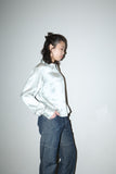 90s–2000s European label - silk satin cropped shirt