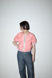 00s MIU MIU - double collar s/s jacket with balloon sleeve detail
