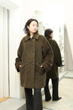 80's Max Mara - seamless shoulder, hip length double coat