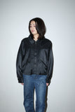 c90s agnes b - cotton/rayon satin drizzler jacket